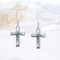 wholesale 925 Sterling Silver Cross Mountain Tree Drop Earrings for Women-0-1