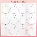 TOUPOP Sterling Silver Birthstone Adjustable Tennis Bracelet-0-6