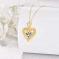 wholesale 10K Gold Multi-Color Crystal Heart Pendant Necklace s for Her-0-2
