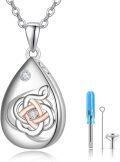 wholesale 925 Sterling Silver Tear Drop Cremation Jewelry Pendant with Funnel Set for Ash Keepsake Memorial Gift-0-0