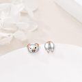 wholesale 925 Sterling Silver Pig Shaped Stud Earrings - Cute Animal  for Women and Girls-0-2
