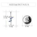wholesale 925 Sterling Silver Dragonfly Cross Pendant Necklace-0-3