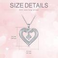 wholesale 925 Sterling Silver 925 with Moissanite Infinity Heart Pendant Necklace for Women Girls-0-3