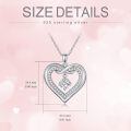 wholesale 925 Sterling Silver 925 with Moissanite Infinity Heart Pendant Necklace for Women Girls-0-3