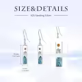 TOUPOP 925 Sterling Silver Turquoise Mustard Seed Faith Earrings-0-1