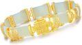 wholesale 18kt Gold Plated Sterling Silver Jade Bracelet for Women Fine Jewelry Gift-0-28