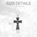 wholesale TOUPOP Celtic Cross Urn Necklace For Women For Ashes Sterling Silver Celtic Necklaces Cremation Jewelry For Ashes Irish Memorial Gifts -0-3