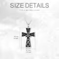 TOUPOP Sterling Silver & Stone Celtic Cross Urn Necklace For Ashes Memorial Jewelry-0-3