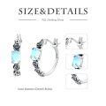 wholesale 925 Sterling Silver Vintage Moss Agate Hoop Earrings for Women Gifts-0-9