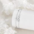 wholesale 925 Sterling Silver Chain Bracelet With Elephant Charms And Crystal Accents-0-1