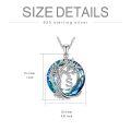 wholesale 925 Sterling Silver Blue Crystal Tree of Life Initial Necklace Family Letter Pendant Birthday Mother s Day Gifts for Her-0-137