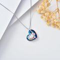 wholesale 925 Sterling Silver Heart-Shaped Palette Pendant with Multi-Color Crystals and Paintbrush Charm Necklaces for Women Girls Gifts-0-3