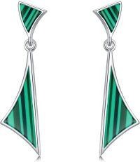 wholesale  Sterling Silver Crystal Butterfly Dragonfly Bee Dangle Drop Earrings -H1-Malachite