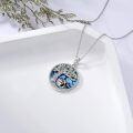 wholesale Sterling Silver Crystal Abalone Shell Animal Pendant Tree of Life Necklace-0-63
