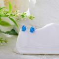 wholesale 925 Sterling Silver Red Fire Opal 925 Pear Shape Stud Earrings for Women-0-2