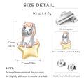 wholesale 925 Sterling Silver Cute Horse Earrings Wholesale With Gold Star Base-0-4