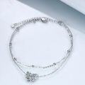 wholesale 925 Sterling Silver Butterfly Dragonfly Evil Eye Anklet for Women-0-8