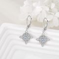 wholesale 925 Sterling Silver Birthstone Witches Knot Dangle Leverback Earrings for Women-0-1