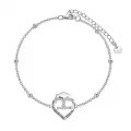 wholesale 925 Sterling Silver Graduation Heart Charm Bracelet Wholesale for Women Girl's Gift-0-0