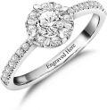 wholesale TOUPOP 1ct Personalized Moissanite Halo Wedding Rings For Women 925 Sterling Silver Halo Engagement Ring Anniversary Birthday Valentine's Day Jewelry Gifts For Her Wife Bride Girlfriend -0-0
