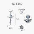 wholesale 925 Sterling Silver Moonstone Projection Cross Pendant for Women and Men Personalized Photo Charm s-0-3