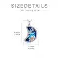 TOUPOP Sterling Silver Crystal Birth Flower Necklace-0-4