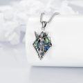 wholesale 925 Sterling Silver Abalone Shell Lady Justice Scale Pendant Necklace for Lawyers Gifts-0-3