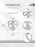 wholesale 925 Sterling Silver Infinity Love You Forever Pendant Necklaces for Grandma and Granddaughter-0-4