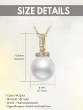 TOUPOP 14K Gold Freshwater Cultured Pearl Necklace-0-3