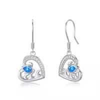 TOUPOP Sterling Silver & Stone Sea Turtle Earrings-undefined