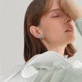 wholesale 925 Sterling Silver Cute Cat Heart Moonstone Platinum Plated Stud Earrings-0-1