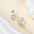 wholesale 925 Sterling Silver Sports Basketball Player Heart Stud Earrings s for Women-0-6