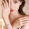 wholesale 925 Sterling Silver & Zircon Snowflake Bracelet, Elegant Christmas Gift for Women, Winter Birthday Jewelry, Fashionable & Versatile-0-2