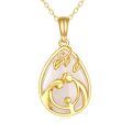 wholesale 14k Mother And Child Pendant With Gold Chain-0-0