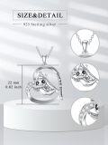 wholesale 925 Sterling Silver Sloth Love You Forever Pendant Necklace for Women-0-3