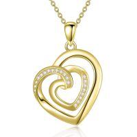 wholesale 925 Sterling Silver Moissanite Necklace - Hypoallergenic Nickel-Free Lead-Free Cadmium-Free - High Polish Exquisite Inlay - Brilliant Sparkle Unique Design - Gift for Wedding Valentine Mother Wife-Style 2