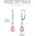 wholesale 925 Sterling Silver Blue Austrian Crystal Pear Drop Leverback Earrings for Women's Gifts-0-59