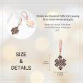 wholesale Rose Gold 925 Sterling Silver Endless Knot Drop Earrings for Women - Unique  Idea-0-1
