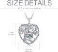 wholesale TOUPOP Tree Of Life Necklace Sterling Silver Diamond April Birthstone Pendant Necklace Irish Celtic Heart Tree Jewelry Birthday Christmas Gifts For Women Wife Girlfriend -0-5