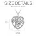TOUPOP Sterling Silver Diamond Tree Of Life Pendant Necklace-0-5