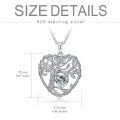 TOUPOP Sterling Silver Diamond Tree Of Life Pendant Necklace-0-5