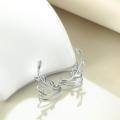 wholesale 925 Sterling Silver Leaf Vine Climbing Ear Cuffs for Women - Elegant Nature Inspired Jewelry-0-3