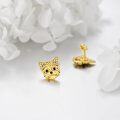 wholesale 925 Sterling Silver Yorkshire Terrier Dog Stud Earrings Jewelry for Women Puppy Gifts-0-2