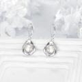 wholesale 925 Sterling Silver Pearl Twist Drop Earrings for Women-0-2
