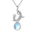 wholesale 925 Sterling Silver Angel Pendant With Moonstone Drop-0-0