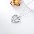 TOUPOP Sterling Silver Heart Initial A-Z Letter Pendant Necklace Gift for Women-0-5