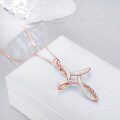 wholesale 925 Sterling Silver Turquoise and White Opal Celtic Cross Pendant Necklace for Women-0-22