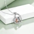 wholesale 925 Sterling Silver I Love You Forever Bull Pendant Necklace-0-4