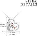 wholesale 925 Sterling Silver Heart-Shaped Rose Gold Plated Dog Memorial Locket Necklace for Women-0-2