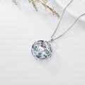 wholesale 925 Sterling Silver Rainbow Crystal Sloth Pendant Necklace Gift for Women-0-4